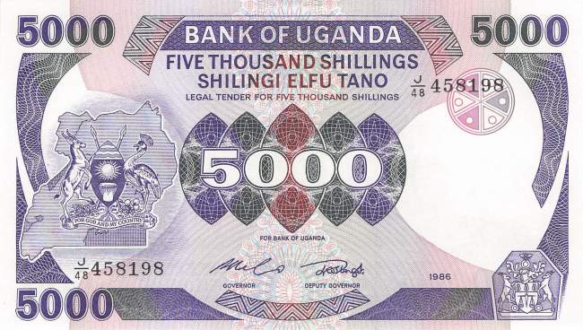 Uganda 1000 Shilling 1986 p.26